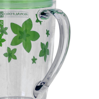 Royalford RF5656GR 350ml Water Cup| Lid features durable plastic build and sturdy handle| spill-resistant lid, perfect for daily use at home, office, or travel|