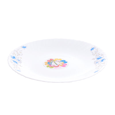 Royalford RF5678 Floral Serving Plate| elegant blue floral design & durable construction| spacious surface, perfect for serving meals, snacks, & desserts daily|