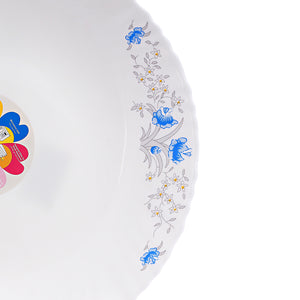 Royalford RF5678 Floral Serving Plate| elegant blue floral design & durable construction| spacious surface, perfect for serving meals, snacks, & desserts daily|