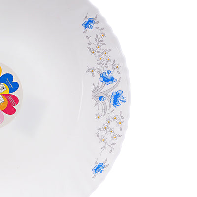 Royalford RF5678 Floral Serving Plate| elegant blue floral design & durable construction| spacious surface, perfect for serving meals, snacks, & desserts daily|