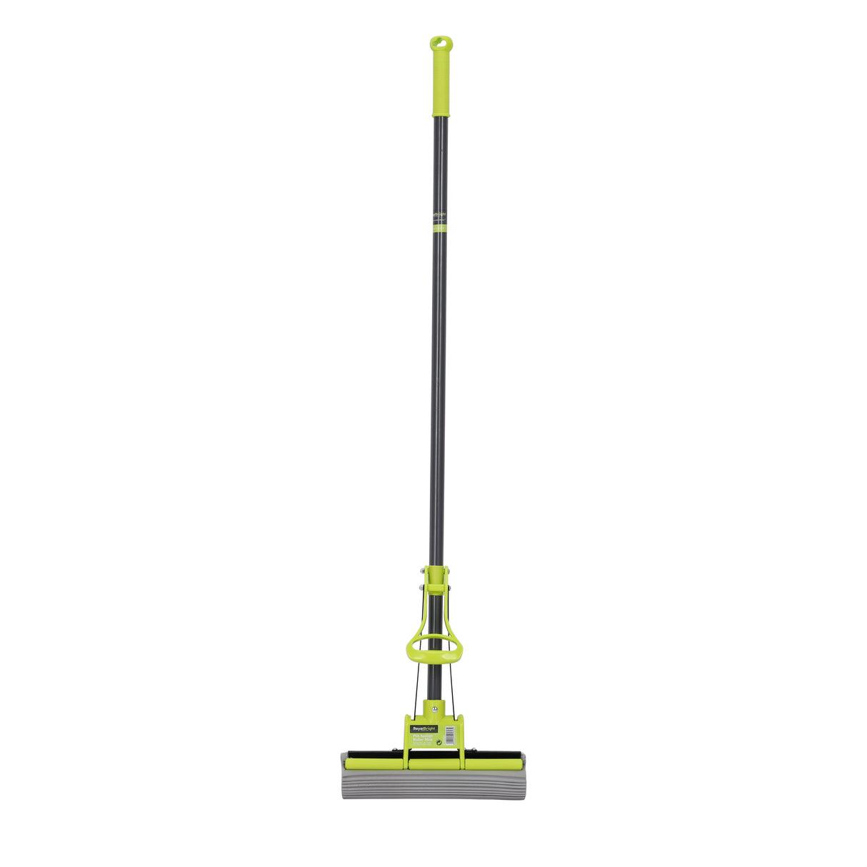 Royalford RF5828GR PVA Mop with Iron Handle | 10X High Absorbency Squeeze Floor Cleaning Mop |  Long 116cm Iron Handle  | Scratch-Free & Multi-Surface Cleaning Use