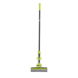 Royalford RF5828GR PVA Mop with Iron Handle | 10X High Absorbency Squeeze Floor Cleaning Mop |  Long 116cm Iron Handle  | Scratch-Free & Multi-Surface Cleaning Use
