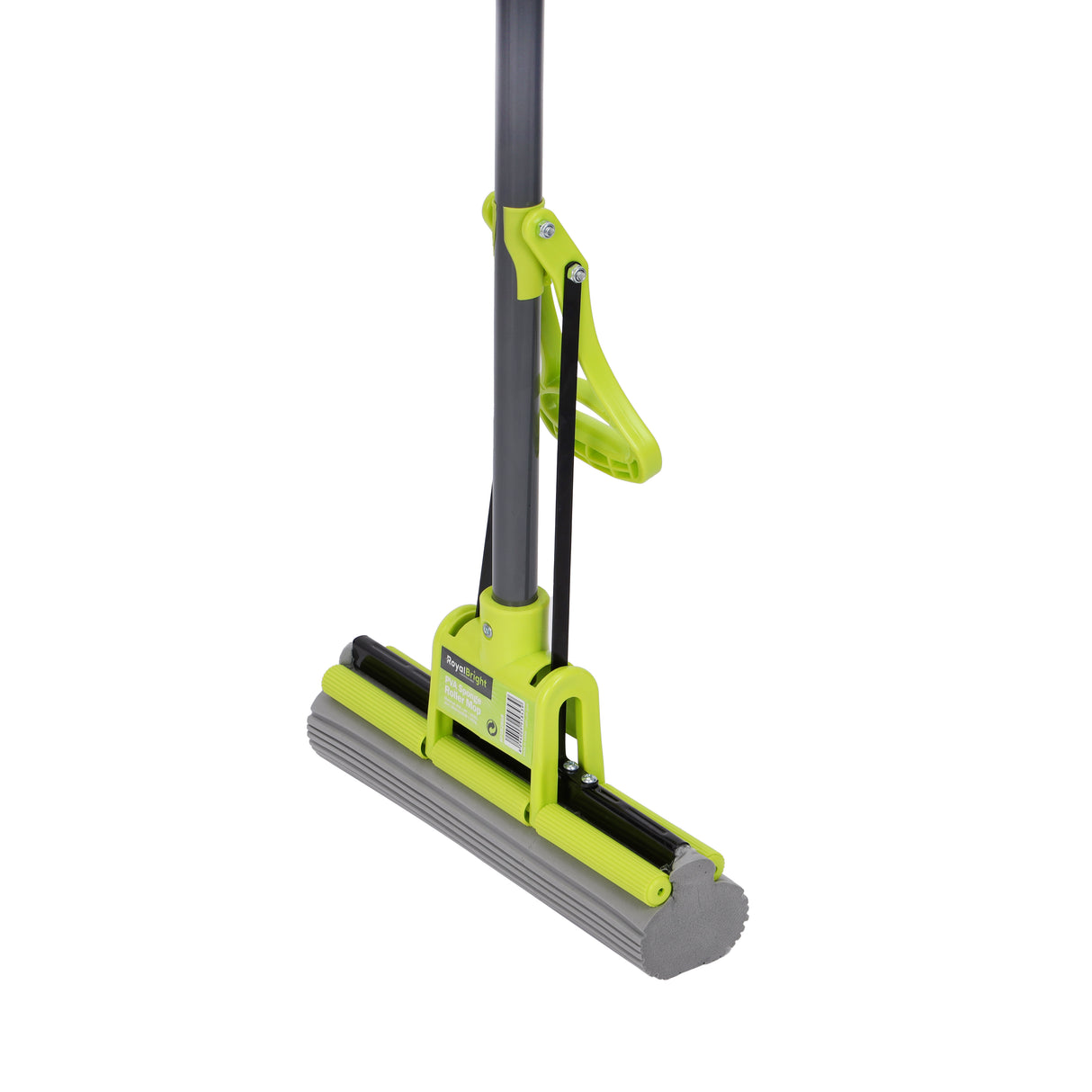 Royalford RF5828GR PVA Mop with Iron Handle | 10X High Absorbency Squeeze Floor Cleaning Mop |  Long 116cm Iron Handle  | Scratch-Free & Multi-Surface Cleaning Use