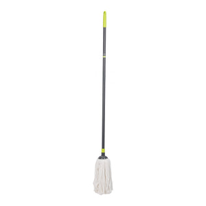Royalford RF5829GR Hy-Sorb Cotton String Mop 135cm | Super Absorbent Cotton Thread Floor Mop | Long Steel Handle for Tile, Marble, Wood & Multi-Surface Cleaning