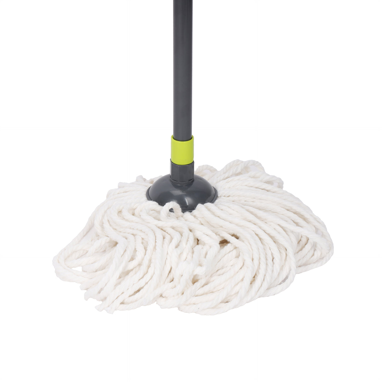 Royalford RF5829GR Hy-Sorb Cotton String Mop 135cm | Super Absorbent Cotton Thread Floor Mop | Long Steel Handle for Tile, Marble, Wood & Multi-Surface Cleaning