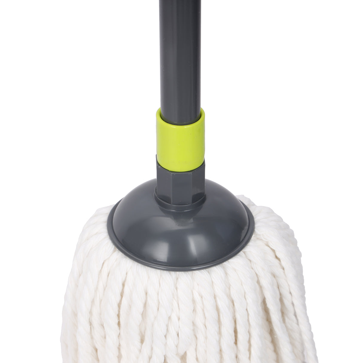 Royalford RF5829GR Hy-Sorb Cotton String Mop 135cm | Super Absorbent Cotton Thread Floor Mop | Long Steel Handle for Tile, Marble, Wood & Multi-Surface Cleaning