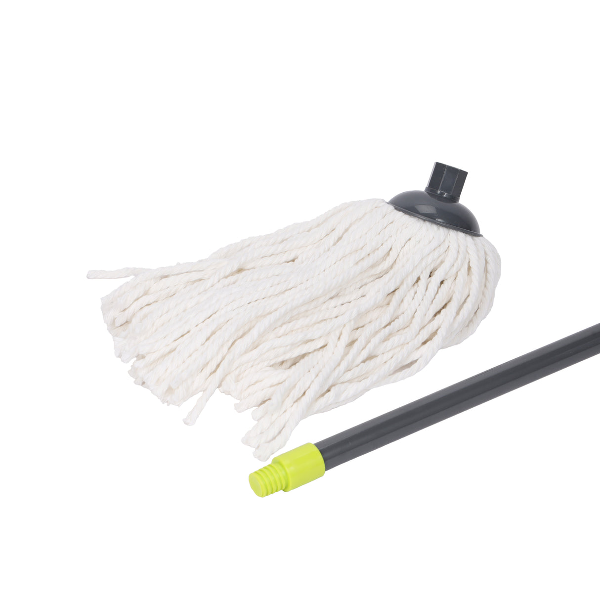 Royalford RF5829GR Hy-Sorb Cotton String Mop 135cm | Super Absorbent Cotton Thread Floor Mop | Long Steel Handle for Tile, Marble, Wood & Multi-Surface Cleaning