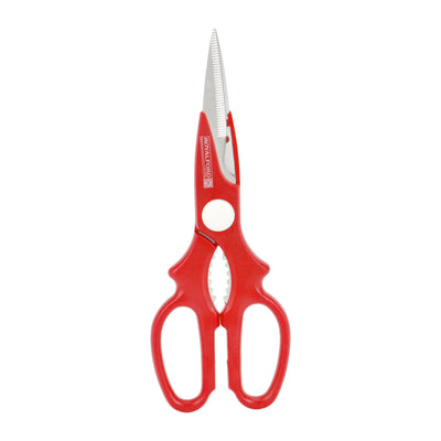 Royalford RF5839 kitchen scissors| stainless steel blades with ergonomic grip and multipurpose design| ideal for cutting meat, vegetables, herbs, packaging and more use|