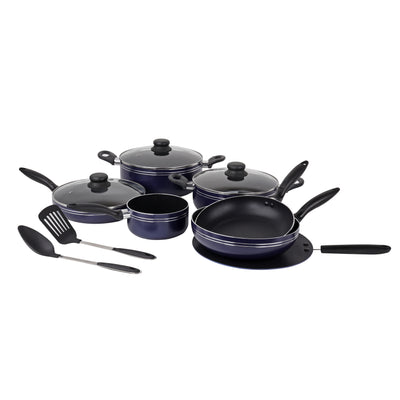 Royalford 12pcs non-stick cookware set RF5858– includes casseroles, frypans, saucepans & utensils. Durable, easy to clean & perfect for all stovetops