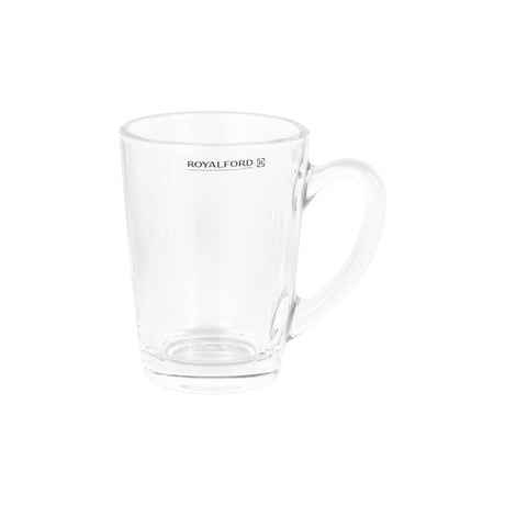 RoyalFord RF5886 Glass Tumbler Set | Premium Clear Glass Mugs with Handle |Durable Beverage Cups for Tea, Coffee &  Water | Heat Resistant |Perfect For Home & Office Use