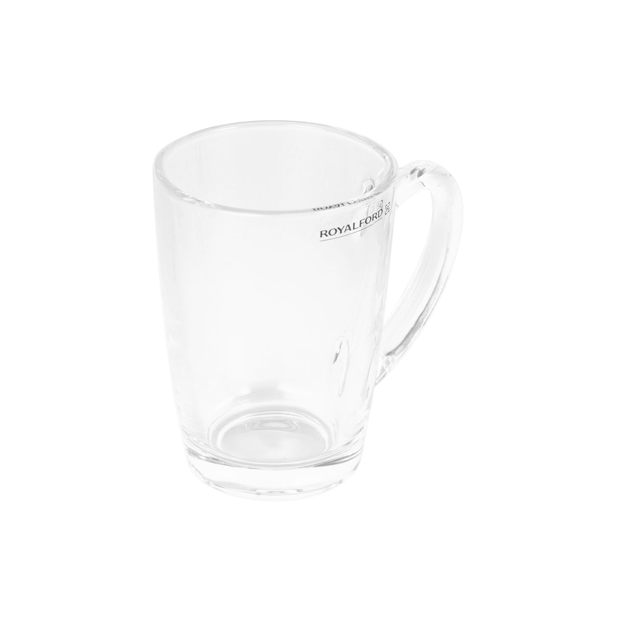 RoyalFord RF5886 Glass Tumbler Set | Premium Clear Glass Mugs with Handle |Durable Beverage Cups for Tea, Coffee &  Water | Heat Resistant |Perfect For Home & Office Use