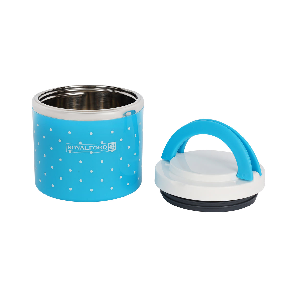 Royalford RF6144 630ML Single Layer Stainless Steel Lunch Box | Multilayer Insulation | Heat Preserving Food Container with Secure Lid for Office, School & Travel Use