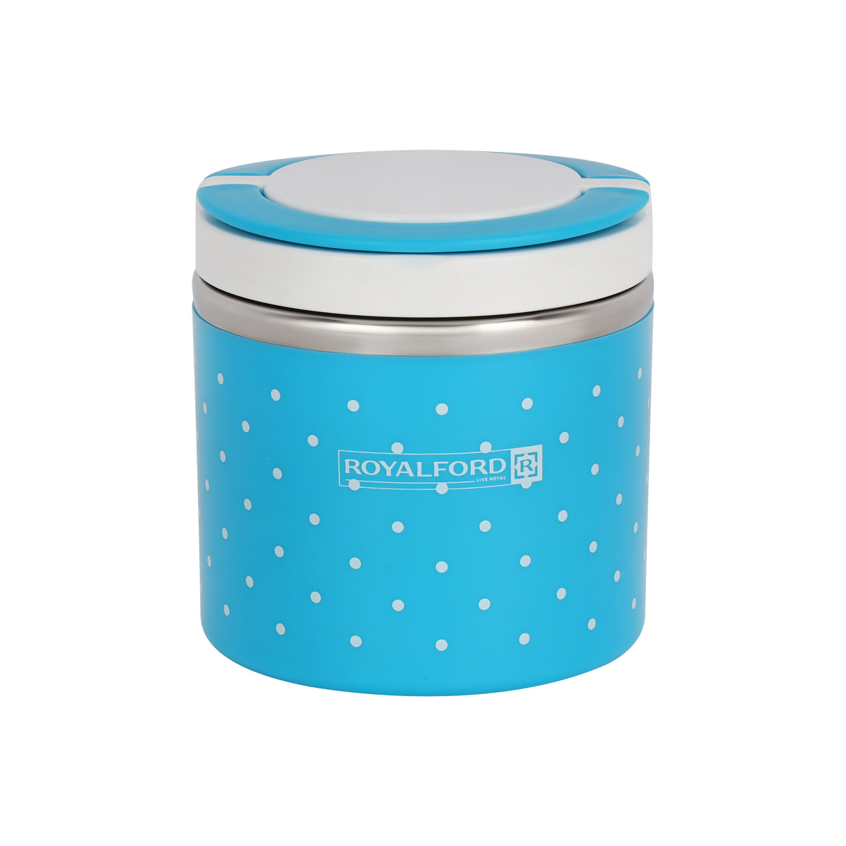 Royalford RF6144 630ML Single Layer Stainless Steel Lunch Box | Multilayer Insulation | Heat Preserving Food Container with Secure Lid for Office, School & Travel Use