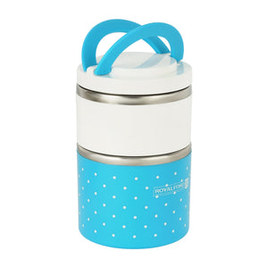 Royalford RF6145 Two Layer Lunch Box 930ml | Stainless Steel Insulated | BPA Free Lunch Container | Keeps Food Warm Fresh | Ideal for Office, School ,Travel & Daily Use