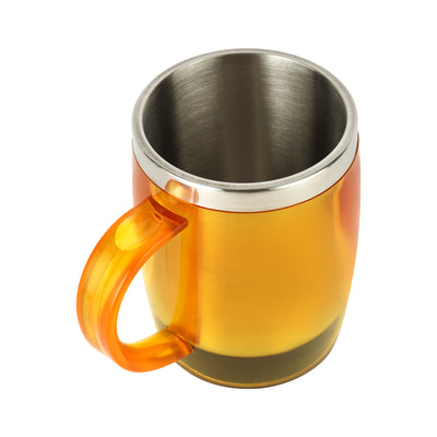 Royalford RF6154OR Double Wall Travel Mug | 400ML Stainless Steel Insulated Coffee Mug | BPA Free Leak Resistant Thermal Cup for Hot & Cold Drinks | Portable Travel Mug