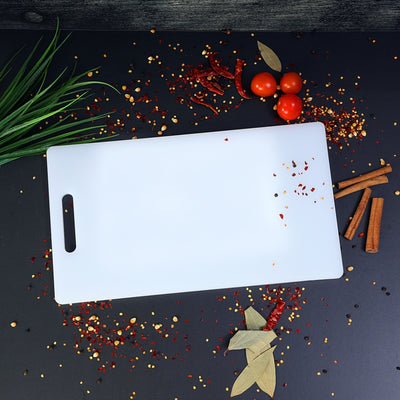 Royalford RF6229 Cutting Board |  Polyethylene Chopping Board |  Non Absorbent Odorless Kitchen Cutting Board with Handle for Fruits, Vegetables  & Meat | Easy To Clean