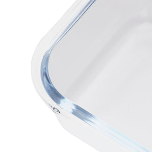 Royalford RF6247 Glass Food Container 370ml| airtight, spill-proof lid & Made from durable borosilicate glass| oven safe up to 300°C, microwave & dishwasher safe|