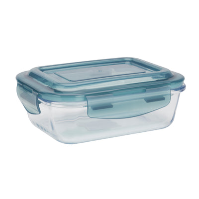 Royalford RF6249 Rectangular Borosilicate Glass Food Container 1040ML | Airtight Leakproof Lunch Box |  Microwave, Freezer & Dishwasher Safe Glass Food Storage Container