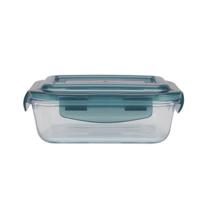 Royalford RF6249 Rectangular Borosilicate Glass Food Container 1040ML | Airtight Leakproof Lunch Box |  Microwave, Freezer & Dishwasher Safe Glass Food Storage Container