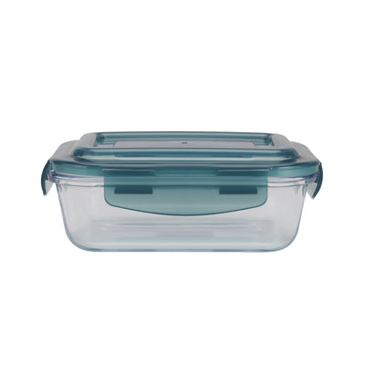 Royalford RF6249 Rectangular Borosilicate Glass Food Container 1040ML | Airtight Leakproof Lunch Box |  Microwave, Freezer & Dishwasher Safe Glass Food Storage Container