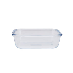 Royalford RF6249 Rectangular Borosilicate Glass Food Container 1040ML | Airtight Leakproof Lunch Box |  Microwave, Freezer & Dishwasher Safe Glass Food Storage Container