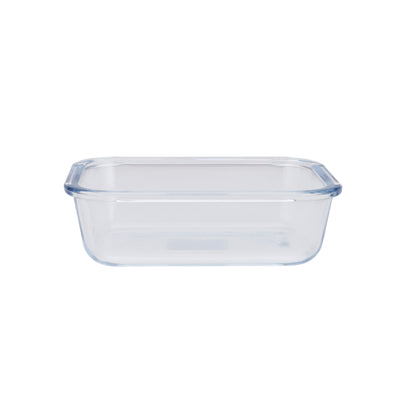 Royalford RF6249 Rectangular Borosilicate Glass Food Container 1040ML | Airtight Leakproof Lunch Box |  Microwave, Freezer & Dishwasher Safe Glass Food Storage Container