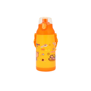 Royalford RF6420YL Kids Water Bottle 350ML | BPA Free | Leakproof Cartoon School Water Bottle with Strap |  Durable Children Drinking Bottle for School, Travel & Picnic