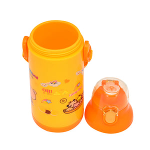 Royalford RF6420YL Kids Water Bottle 350ML | BPA Free | Leakproof Cartoon School Water Bottle with Strap |  Durable Children Drinking Bottle for School, Travel & Picnic