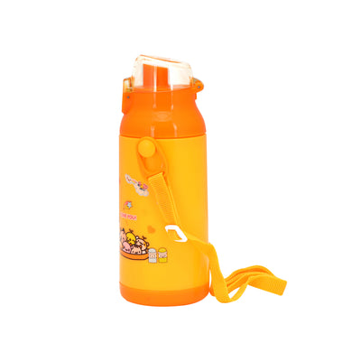 Royalford RF6420YL Kids Water Bottle 350ML | BPA Free | Leakproof Cartoon School Water Bottle with Strap |  Durable Children Drinking Bottle for School, Travel & Picnic