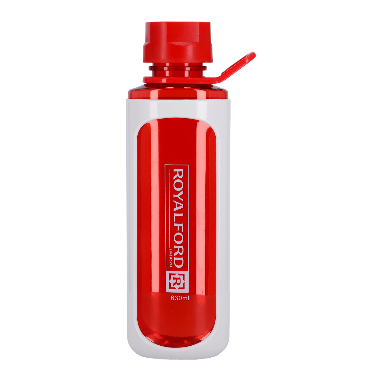 Royalford RF6421RD 630ML BPA Free Water Bottle | Leakproof Lightweight Reusable Drinking Bottle with Carry Handle | Eco Friendly Drinking Bottle for Gym, School & Office