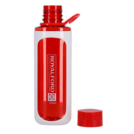 Royalford RF6421RD 630ML BPA Free Water Bottle | Leakproof Lightweight Reusable Drinking Bottle with Carry Handle | Eco Friendly Drinking Bottle for Gym, School & Office