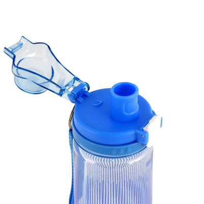 Royalford RF6422BL 850ML BPA Free Water Bottle |Leakproof Reusable Drinking Bottle with Flip Top Lid Carry Strap |Sports Water Bottle for Gym, School, Office & Travel Use