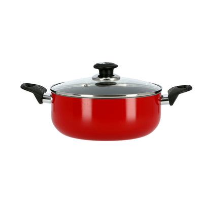 Royalford RF6438 20cm Non-Stick Casserole with Lid | 2.5mm Thick Heat Resistant Body|  2-Layer Coating | Induction Bottom Cookware | Perfect for Daily Home Cooking Use