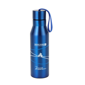 Royalford RF6605 Stainless Steel Vacuum Bottle 450ml | Double Wall Insulated Hot & Cold Flask | 304 Steel Inner|Leak Resistant Lid & Carry Strap|Durable & Rust-Resistant