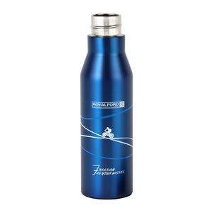 Royalford RF6605 Stainless Steel Vacuum Bottle 450ml | Double Wall Insulated Hot & Cold Flask | 304 Steel Inner|Leak Resistant Lid & Carry Strap|Durable & Rust-Resistant