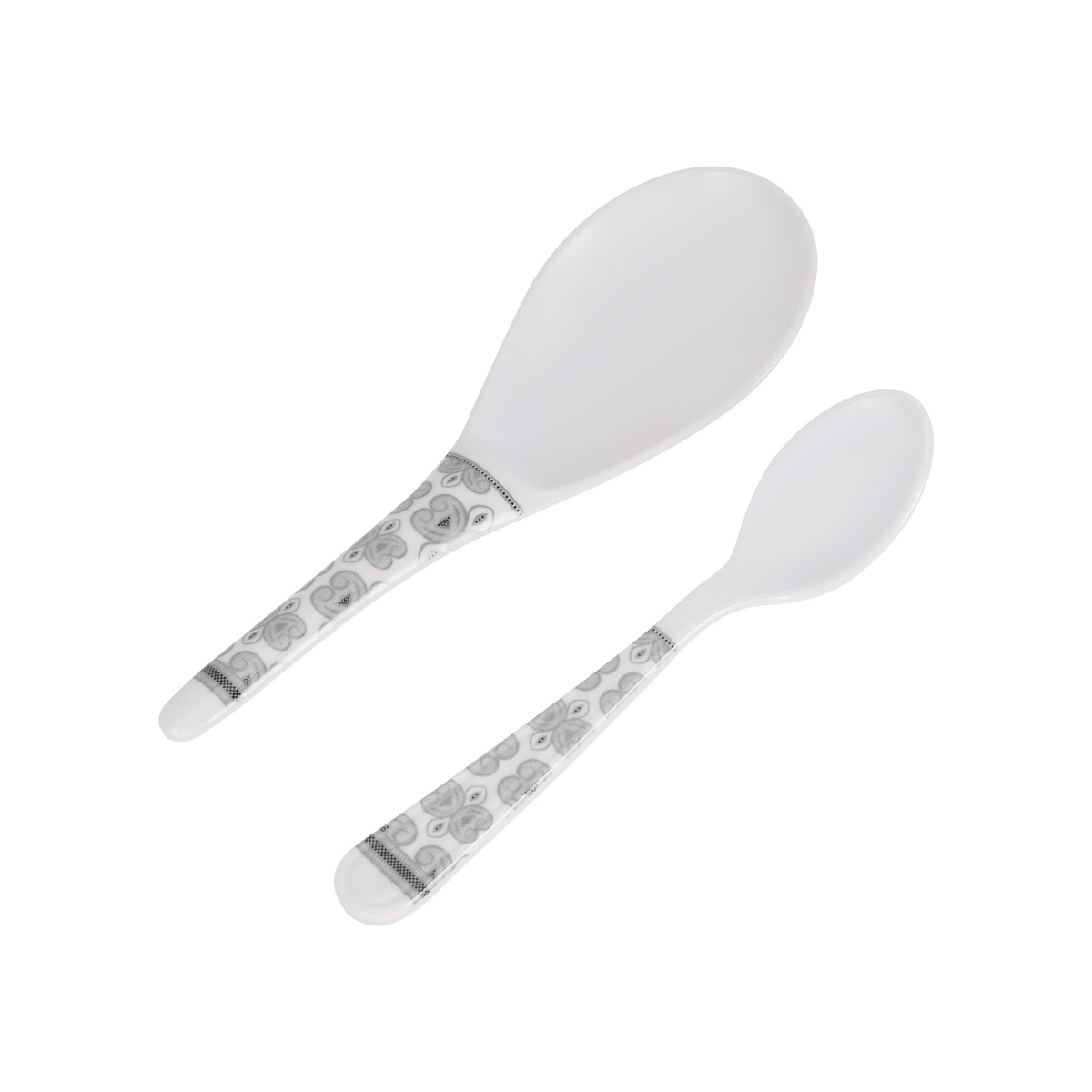 Royalford RF6721 Melamine Ware 40 PCS Dinner Set | Elegant Design | Durable Break-Resistant Tableware | Includes Plates, Bowls, Spoons, Oval Dish & Serving Bowl
