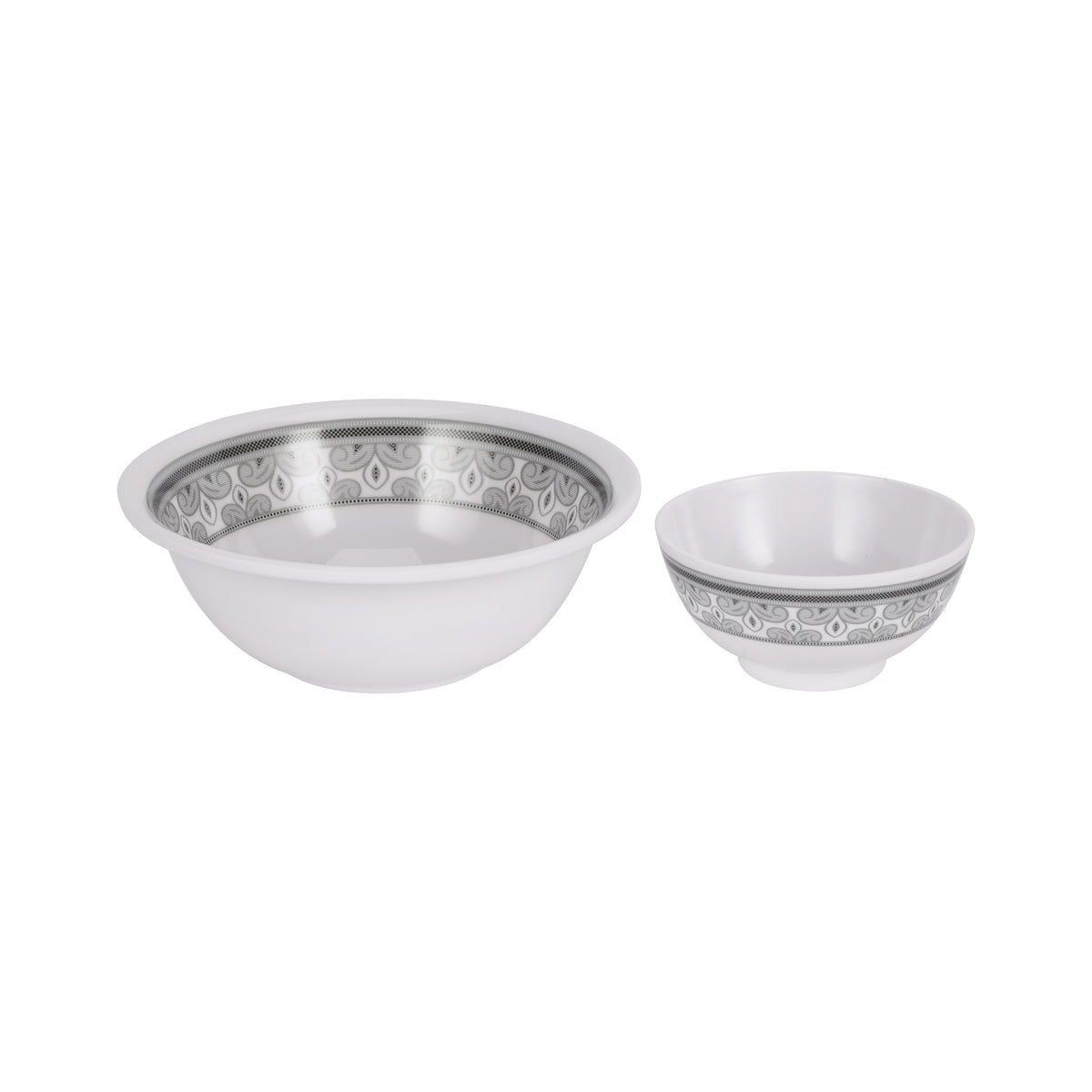 Royalford RF6721 Melamine Ware 40 PCS Dinner Set | Elegant Design | Durable Break-Resistant Tableware | Includes Plates, Bowls, Spoons, Oval Dish & Serving Bowl