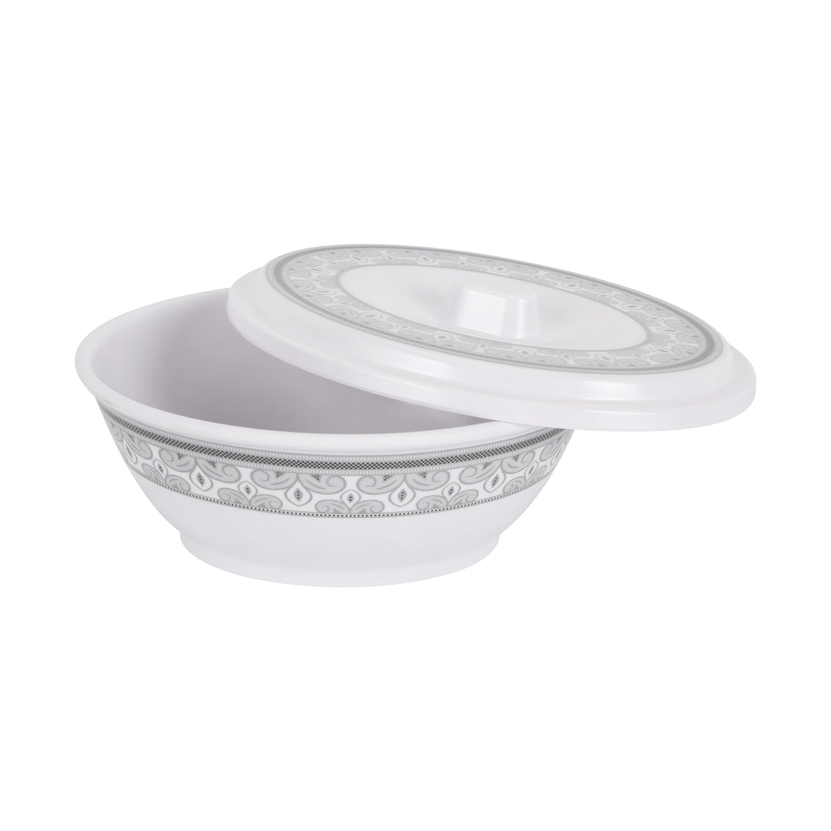 Royalford RF6721 Melamine Ware 40 PCS Dinner Set | Elegant Design | Durable Break-Resistant Tableware | Includes Plates, Bowls, Spoons, Oval Dish & Serving Bowl