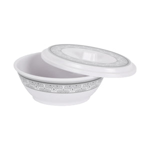 Royalford RF6721 Melamine Ware 40 PCS Dinner Set | Elegant Design | Durable Break-Resistant Tableware | Includes Plates, Bowls, Spoons, Oval Dish & Serving Bowl