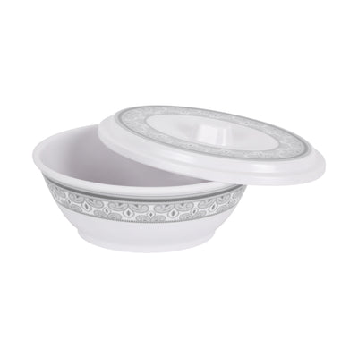 Royalford RF6721 Melamine Ware 40 PCS Dinner Set | Elegant Design | Durable Break-Resistant Tableware | Includes Plates, Bowls, Spoons, Oval Dish & Serving Bowl