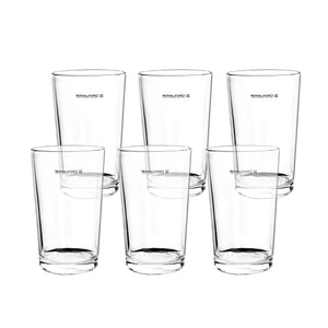 Royalford RF6777 6 Pcs Glass Tumbler Set |  Clear Drinking Glasses for Juice, Water & Soft Drinks |  Durable Everyday Beverage Glassware Set  for Home Kitchen Dining Use