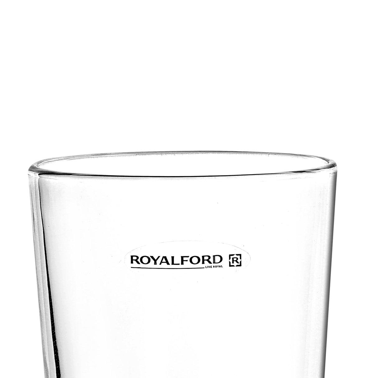 Royalford RF6777 6 Pcs Glass Tumbler Set |  Clear Drinking Glasses for Juice, Water & Soft Drinks |  Durable Everyday Beverage Glassware Set  for Home Kitchen Dining Use