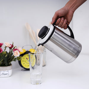 Royalford RF6894 Stainless Steel Vacuum Flask 1000ml | Double Wall Insulation for Hot & Cold Beverages | Ergonomic Handle | Thermal Flask for Home, Office & Travel Use