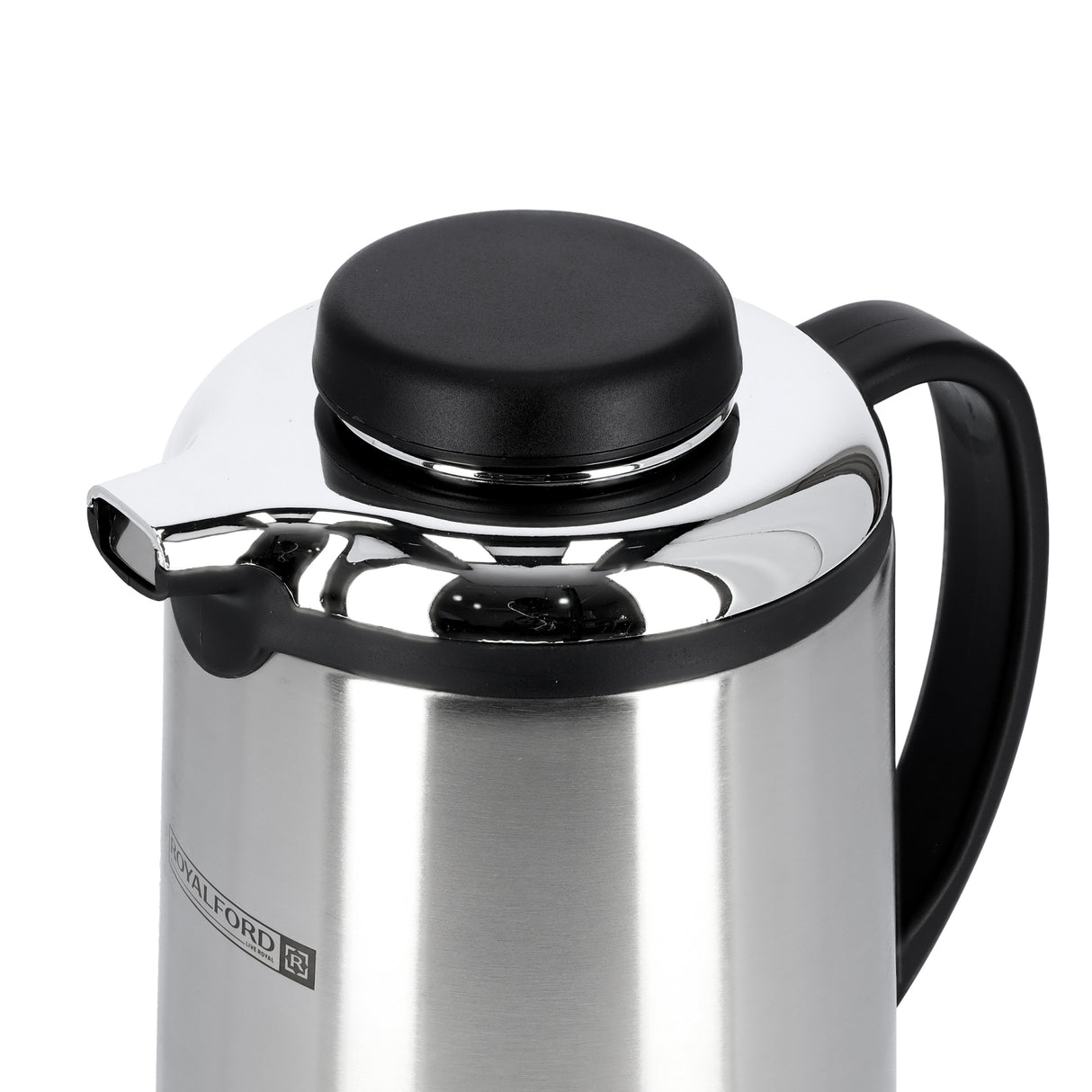Royalford RF6896 Stainless Steel Vacuum Flask | 1600ML Double-Wall Insulated Thermal Flask for Hot & Cold Drinks | 12 Hours Hot| 24 Hours Cold | Durable Easy-Pour Design