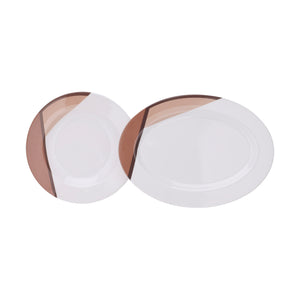 Royalford RF6972 35-Piece Melamine Dinner Set | Break Resistant | Dishwasher Safe| Freezer Safe Dinnerware for Everyday Dining, Family Meals & Special Occasions