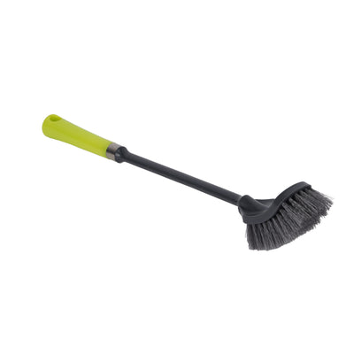 Royalford RF6997GR toilet brush with long handle| ergonomic grip, flexible bristles for deep cleaning| scratch-free, and durable PP+PET material, for all toilet|