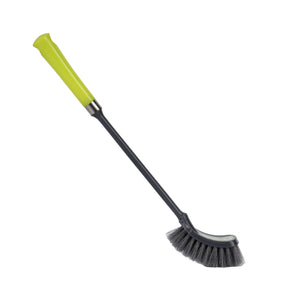 Royalford RF6997GR toilet brush with long handle| ergonomic grip, flexible bristles for deep cleaning| scratch-free, and durable PP+PET material, for all toilet|