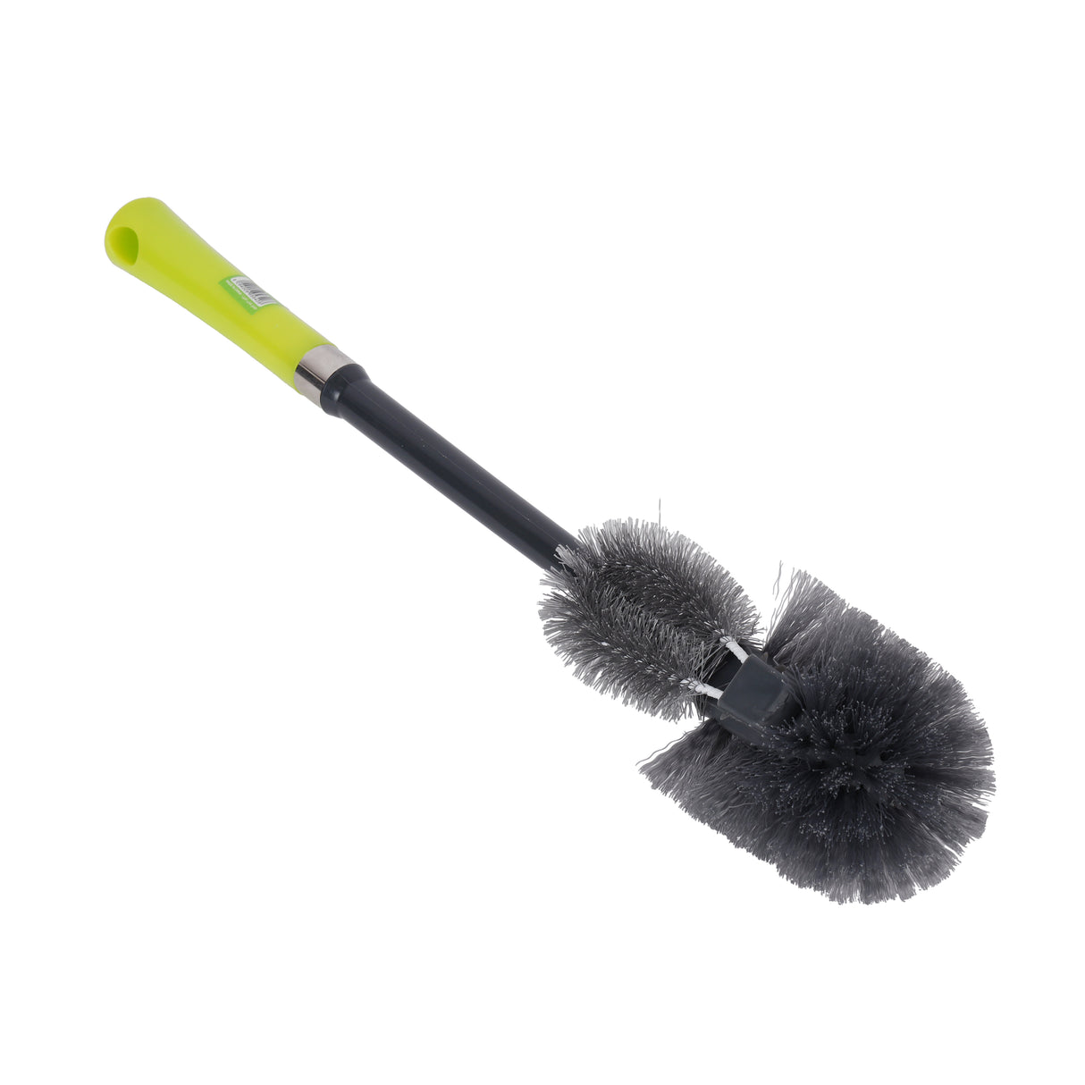 Royalford RF6998GR toilet brush | dual head design, long handle and ergonomic grip| flexible bristles, scratch-free, durable PP+PET, ideal for all toilet types|