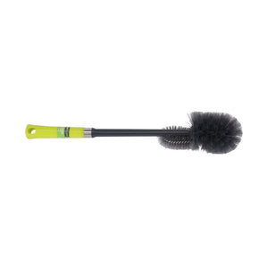 Royalford RF6998GR toilet brush | dual head design, long handle and ergonomic grip| flexible bristles, scratch-free, durable PP+PET, ideal for all toilet types|