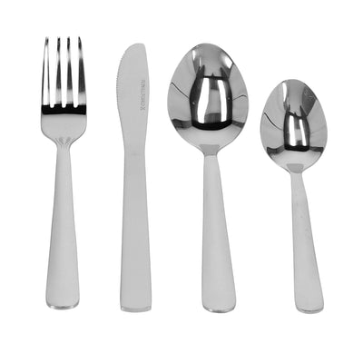 Royalford RF7009 25-piece stainless steel cutlery set with elegant stand | rust-resistant mirror finish, ergonomic design, durable build, perfect for everyday dining
